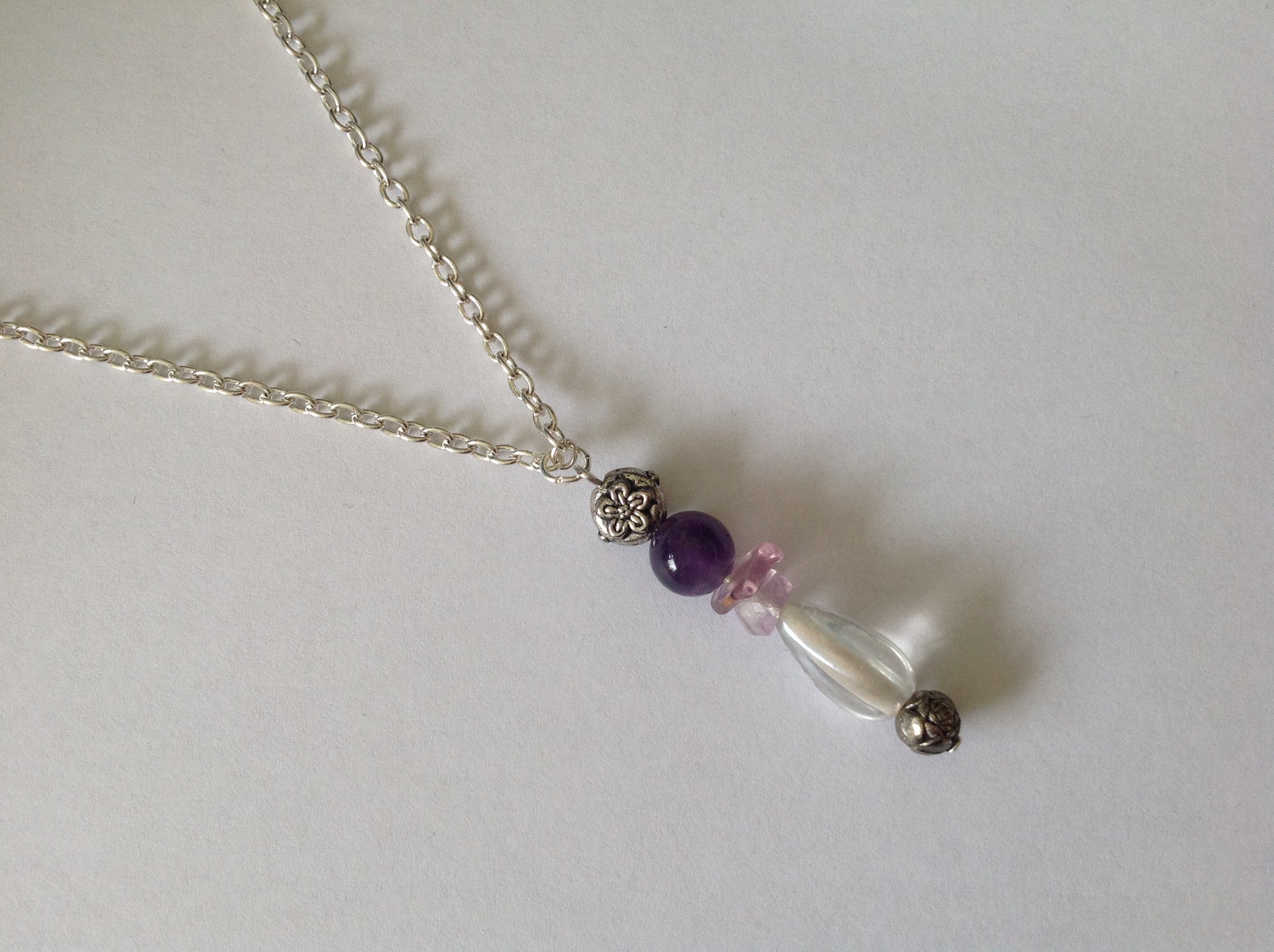 Amethyst and Glass Necklace